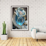 BOHADIY Rose Diamond Painting Kits for Adults-Flower Diamond Art Kits for Adults,Round 5D Floral Gem Art Kits for Adult DIY Crafts Kits Gift Home Wall Decor Gifts16x12inch BOHADIY