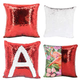 FOKOCALI 10PCS Sublimation Pillow Cover Mixed Color Square Blank Reversible Sequin Magic Swipe Cushion Case 15.75 x 15.75in US Stock FOKOCALI