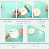 Yilloog 25 Pcs 3 Inch Clear Button Pins for Crafts DIY Photo Buttons Acrylic Button Pin Blank Button Pins Bulk for Picture Make Your Own Buttons Badge Maker DIY Crafts Supplies Yilloog