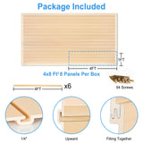 [8x4 Ft²] PVC Slat Wall Paneling, Adjustable Slatwall Panels with Coupling Structure, Slatted Wall Panel System with Customizable Storage Options, DIY Cutting & Easy-to-Install Slatwall Board Shelves QUEENLINK
