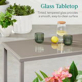 Best Choice Products 4-Piece Outdoor Textilene Patio Conversation Set, Backyard Furniture w/Loveseat, Coffee Table, Steel Frame - Taupe/Charcoal Best Choice Products