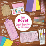 Imagimake Princess Craft Kit | 10 Mess-Free DIY Activities | Bracelet Making Kit, Unicorn Pouch, Butterfly Wands & Photo Frame | Girls Toys Age 6-8 | 5,6,7,8,9,10,11,12 Year Old Girl Birthday Gifts Imagimake