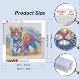 Stalente Diamond Painting Kits for Adults Tiger, 5D DIY Diamond Art Kits for Beginners Round Full Drill Diamond Painting for Home Wall Decoration Gift 12×12inch, Animal Stalente