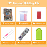 NAIMOER Statue of Buddha Diamond Painting Kits for Adults, DIY 5D Full Drill Buddha Diamond Art Kits Diamond Dots Pictures Perfect for Relaxation and Home Wall Decor 30x40cm NAIMOER