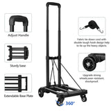KEDSUM Folding Hand Truck, 290 lbs Heavy Duty Luggage Cart for Moving, Solid Construction Utility Dolly Cart Compact and Lightweight for Luggage, Personal, Travel, Auto, Moving and Office Use KEDSUM