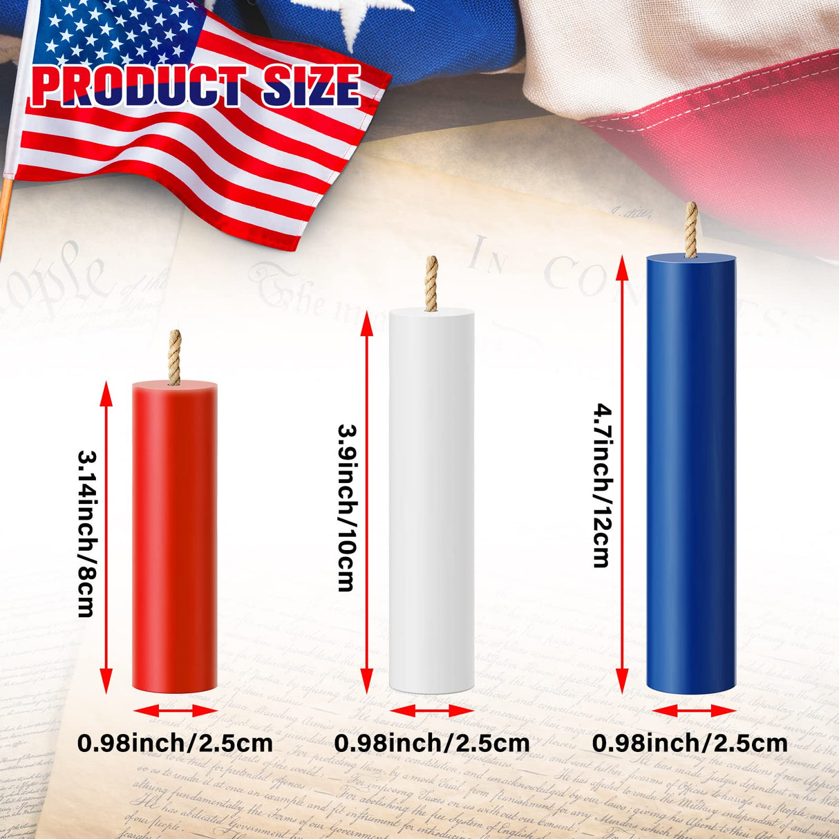 3 Pcs 4th of July Table Decoration Patriotic Tiered Tray Decor Red White Blue USA Firework Memorial Day Independence Day Wood Table Signs Fourth of July Centerpieces(Cute Style) Yalikop