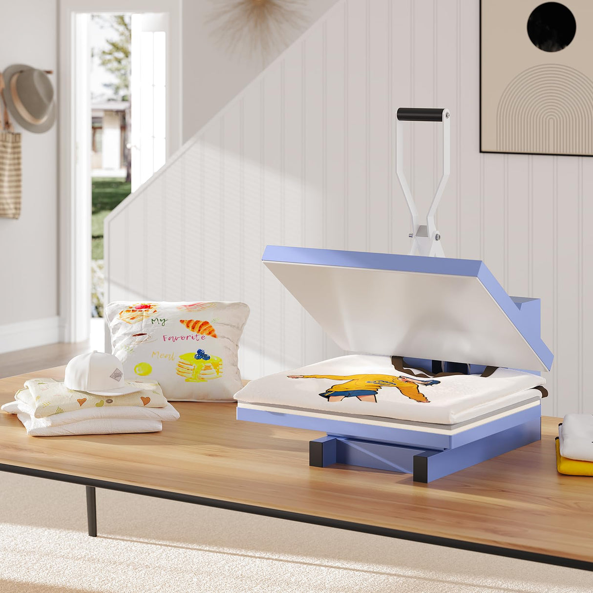 Heat Press 16x24 Inch Heat Press Machine, Fixed Clamshell Heat Transfer Machine for T-Shirts, Hats, Bags, Sublimation with Digital Display, 110V US Plug Festisoul