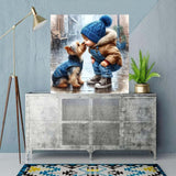 ZQEATRY 5D Diamond Painting Kits for Adults-Animal Dog Diamond Art Kits,DIY Full Round Drill Gem Art Crafts for Adults,Home Wall Decor 11.8x11.8inch ZQEATRY