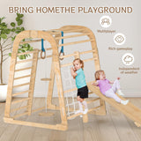 Indoor Jungle Gym for Toddlers, Montessori Indoor Playground for Kids, Indoor Playground Jungle Climbing Gym Playset with Slide Swing Climbing Net, Indoor Playground Climbing Toys for Toddlers Zupemo