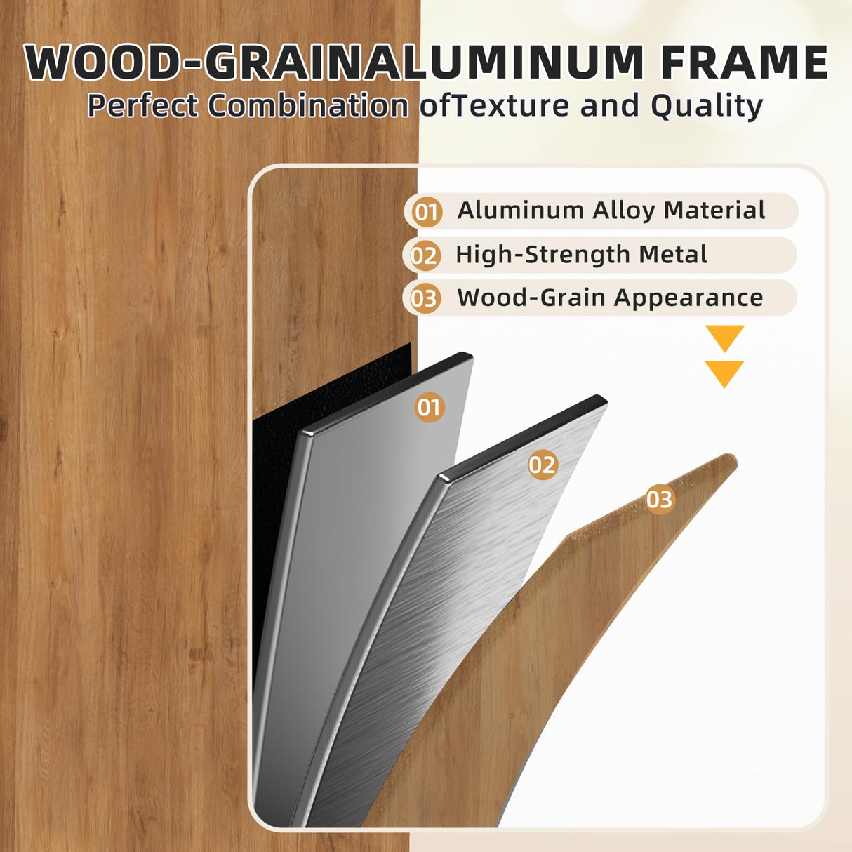 EROMMY 12'*16' Sunroom, with Front Door, Side Entrance, Galvanized Steel Double Top, Wood Grain Appearance, Aluminum Alloy Frame, Solarium Backyard Sun Room EROMMY