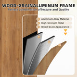 EROMMY 12'*16' Sunroom, with Front Door, Side Entrance, Galvanized Steel Double Top, Wood Grain Appearance, Aluminum Alloy Frame, Solarium Backyard Sun Room EROMMY