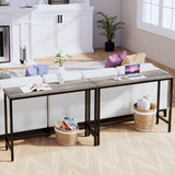 Timberer 39.4” Console Table, Hallway Entrance Table Sofa Table Behind Couch, for Living Room, Entryway, Easy Assembly, Accent Table, Grey Timberer