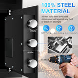 3.0 Cuft Large Biometric Safe Box, Personal Safes for Home Use Fire and Water Proof with Fingerprint Lock, Fireproof Safe with Fireproof Waterproof Bag, Security Safety Box for Home Office Mitlvge