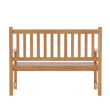 Flash Furniture Adele Commercial Grade Indoor/Outdoor Patio Acacia Wood Bench, 2-Person Slatted Seat Loveseat for Park, Garden, Yard, Porch, Set of 1, Brown Flash Furniture