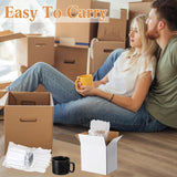 Weekgrat 25 Sets 6x4x6 Inches Mug Boxes for Gift, Small Shipping Cardboard Box with Bubble Pouch for 15oz Sublimation Coffee Mug Packaging Gift Box for Wrapping Shipping Storing Fragile Item (White) Weekgrat
