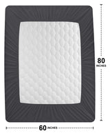 Utopia Bedding Waterproof Mattress Protector, Queen Mattress Pad, Quilted Fitted Cover Stretches up to 16 Inches Deep (Grey) Utopia Bedding