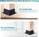 Vigtayue 4x4 Post Base, 6 Pcs, Black Powder Coated Steel, Floor & Wall Mount, Fits 3.6"x3.6" Wooden Posts, Deck, Porch, Railing Support Vigtayue