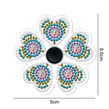 5D DIY Hearts Fidget Spinner Diamond Painting Kit Glow in Dark Crystal Rhinestone Acrylic Decoration Approx 8cm x 8cm Syntego