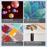 SJUTOUCI Mandala Diamond Art Kits for Adults, Diamond Painting Kits for Beginners, 5D Round Diamond Dots Gem Craft Art for Home Wall Decor 12x12 inch SJUTOUCI