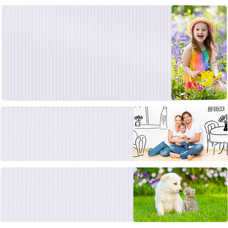 50 Pcs Sublimation Metal Business Cards Bulk Aluminum Blanks Name Card, 0.22 mm Thick 3.4 x 2.1 x 0.01 Inch Blanks Name Card Printing Business Name Card for Custom Engrave Color Print Zonon