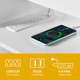 DWVO Farmhouse TV Stand for Television up to 65 Inch, Entertainment Center with Power Outlets and Open Shelf, Rustic TV Cabinet Media Console Table for Living Room, White/Black, 59 Inches DWVO