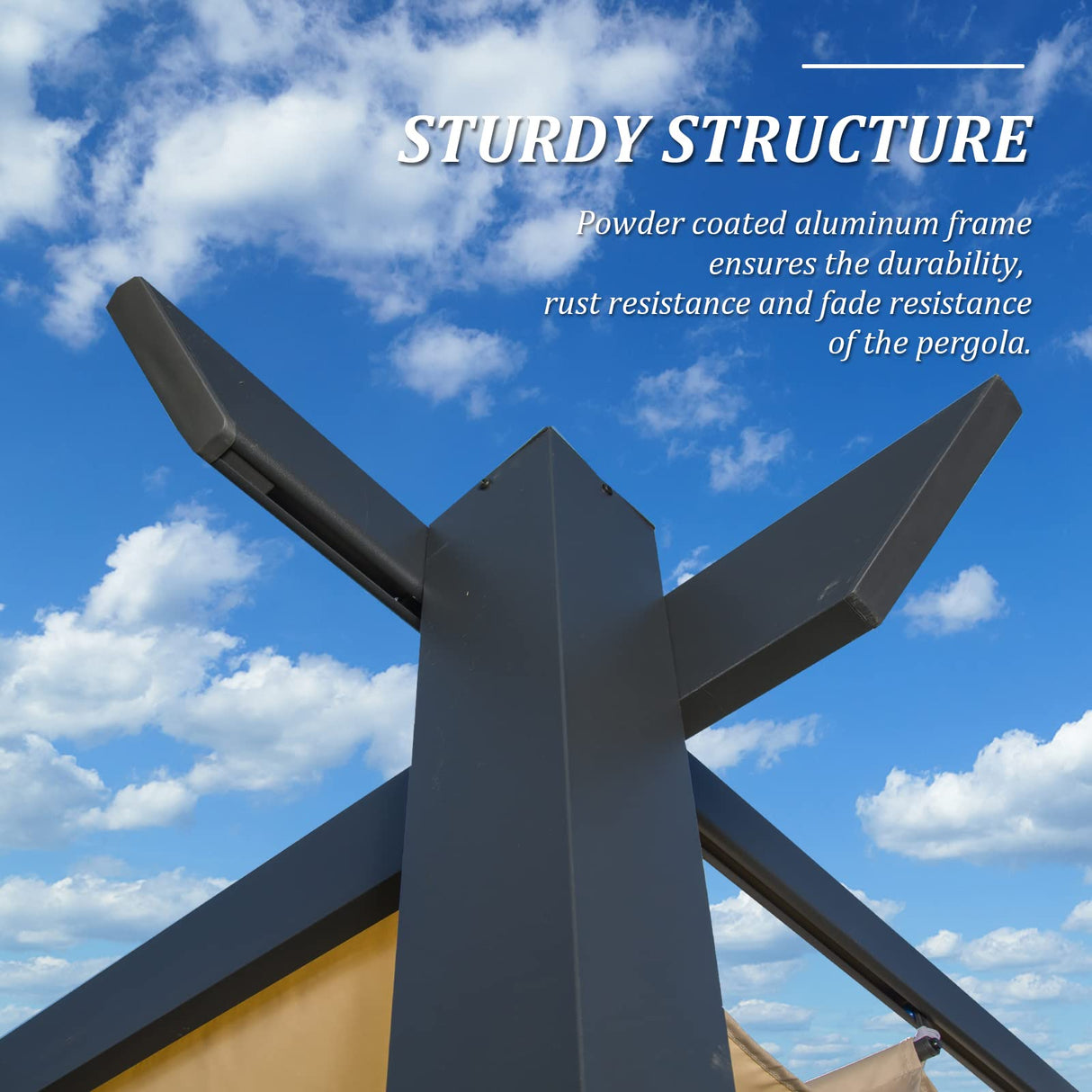 Domi 9x13FT Pergola, Outdoor Retractable Pergola with Weather-Resistant Sun Shade Canopy, Aluminum Pergola Gazebo for BBQ, Party, Wedding, Patio, Backyard, Deck, Garden domi outdoor living