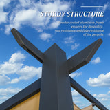 Domi 9x13FT Pergola, Outdoor Retractable Pergola with Weather-Resistant Sun Shade Canopy, Aluminum Pergola Gazebo for BBQ, Party, Wedding, Patio, Backyard, Deck, Garden domi outdoor living