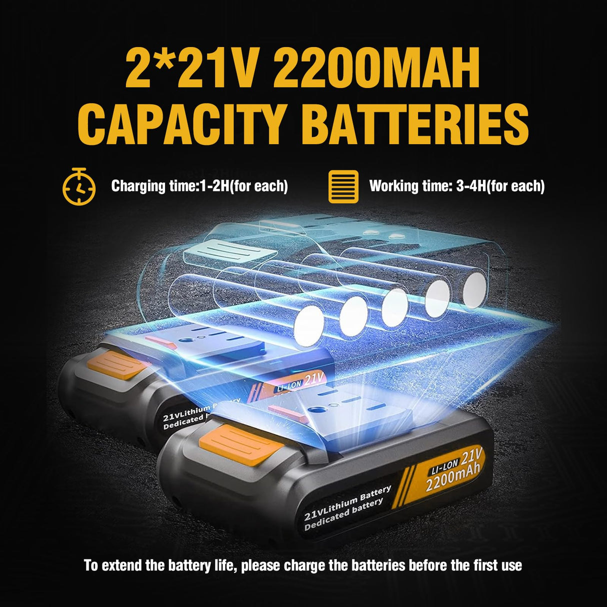 TOKKOT Electric Grease Gun–10,000 PSI Cordless Grease Gun Kit with 2 Batteries,21” Flexible Hose, Variable Speed Trigger & LED Light–Compatible with Ma-Kita 18V/21V Batteries TOKKOT