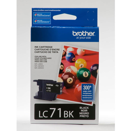 Brother Printer LC71BK Standard Yield Black Ink