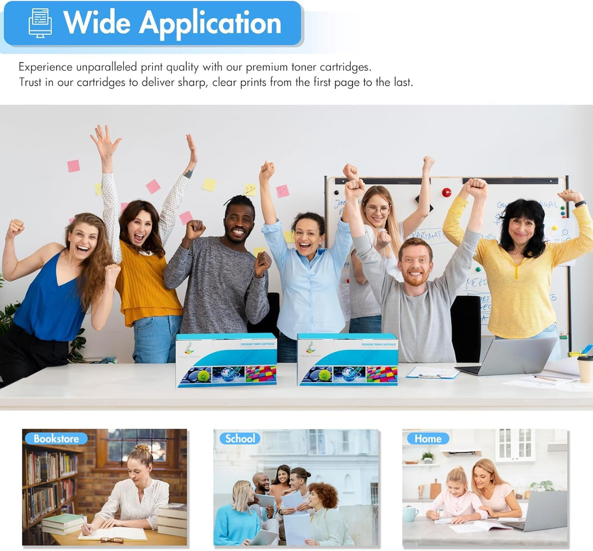 TRUE IMAGE Compatible Toner Cartridge Replacement for HP 202X CF500X CF500A 202A Color Laserjet Pro MFP M281fdw M281cdw M254dw M281fdn 281fdw M254 M281 Toner Printer (Black Cyan Yellow Magenta 4 Pack) TRUE IMAGE