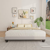 FMDMR 4 Inch Queen Box Spring, Low Profile Box Spring Queen Only, Heavy Duty Mattress Foundation Metal Bed Base with Fabric Cover, Easy Assembly, Non-Slip, Noise Free FMDMR