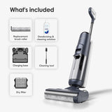 Tineco Floor ONE S5 Smart Cordless Wet Dry Vacuum Cleaner and Mop for Hard Floors, Digital Display, Long Run Time, Great for Sticky Messes and Pet Hair, Space-Saving Design, Blue Tineco