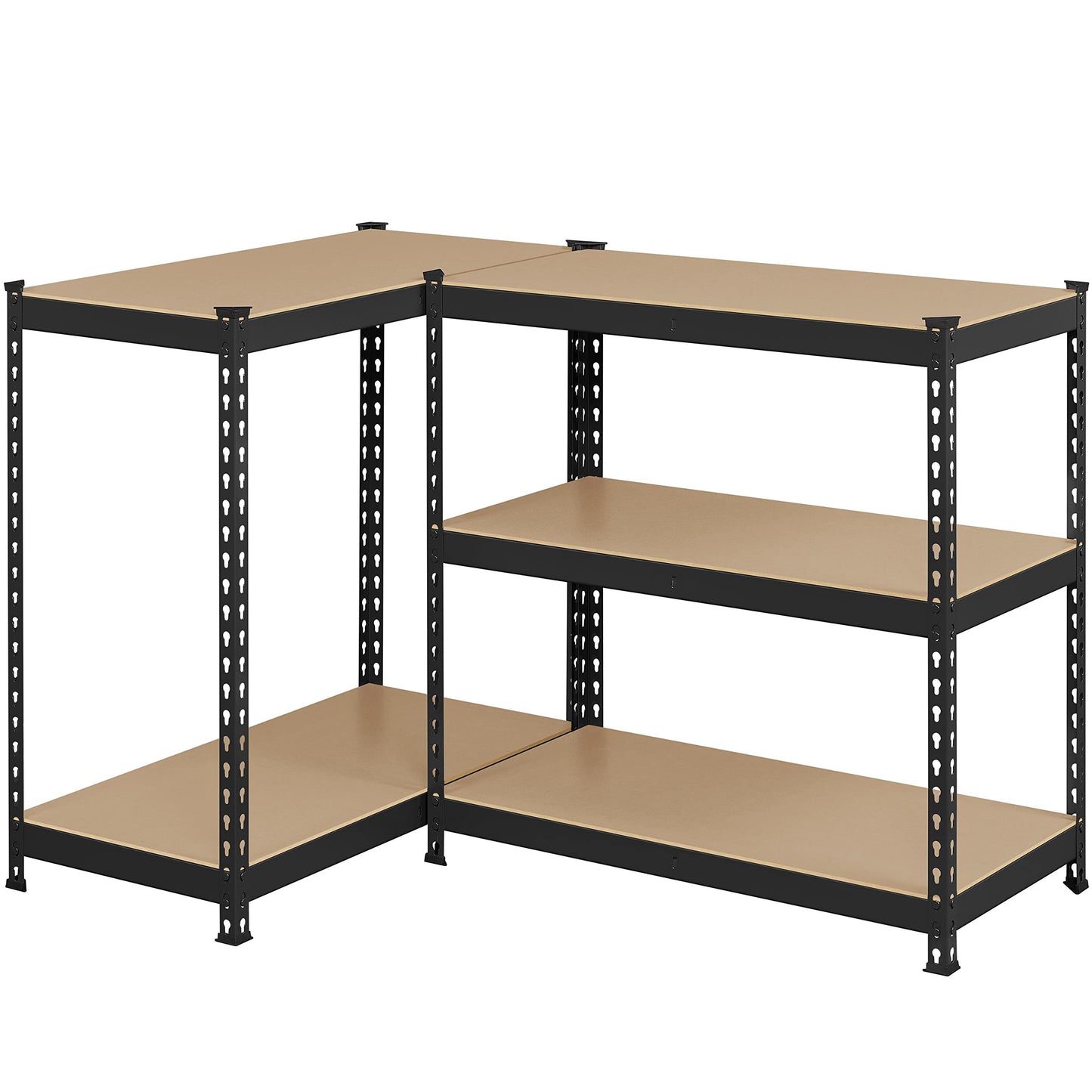 Topeakmart 5-Tier Utility Shelves, Metal Storage Shelves Garage Shelving Unit Adjustable Garage Storage Shelves Storage Racks Heavy Duty Shed Shelving- Black, 35.5 x 17.5 x 72 Inch