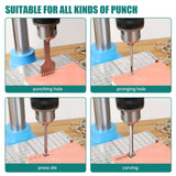 FASTTOBUY Leather Hole Puncher Hand Punching Machine Manual Press Puncher Punch Tools for DIY Leather Craft Punching Holes and Forming Pressing(with Chuck, PP Plate,Aluminum Plate) FASTTOBUY