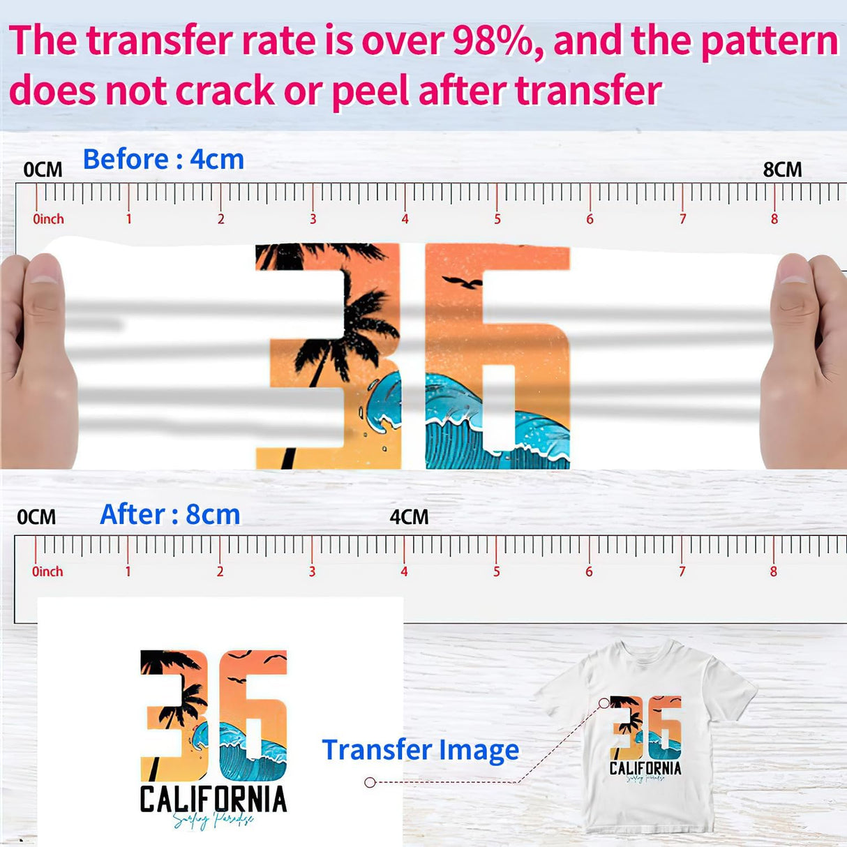 Methdic Sublimation Paper 8.5x11 Inch Instant Dry 125 Sheets Sublimation Blanks Transfer Paper For Inkjet Printer ，105gsm Methdic