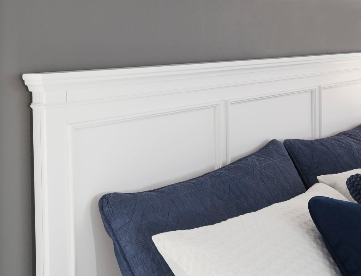 Signature Design by Ashley Fortman Farmhouse Panel Headboard, King/California King, White Signature Design by Ashley