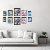 Rexllon Black Picture Frames Collage Wall Decor 10 Pack, Gallery Wall Frame Set for Wall Mounting or Tabletop Display, Multi Sizes Including 8x10, 5x7, 4x6 Family Photo Frames Rexllon