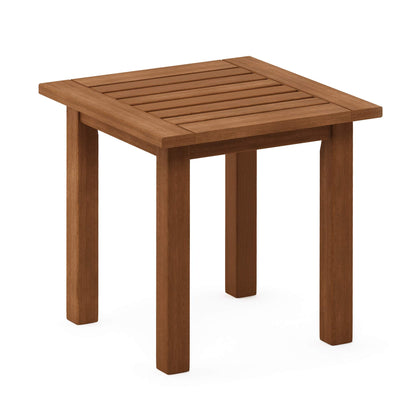 Furinno FG18506 Tioman Hardwood Patio Furniture Outdoor End Table, Natural - WoodArtSupply