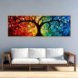 BOHADIY DIY 5D Tree of Life Diamond Painting Kits for Adults Diamond Art Large Size Tree Landscape Full Drill Crystal Rhinestone Embroidery Craft Kits for Home Wall Decor, 35.4X12 Inch BOHADIY
