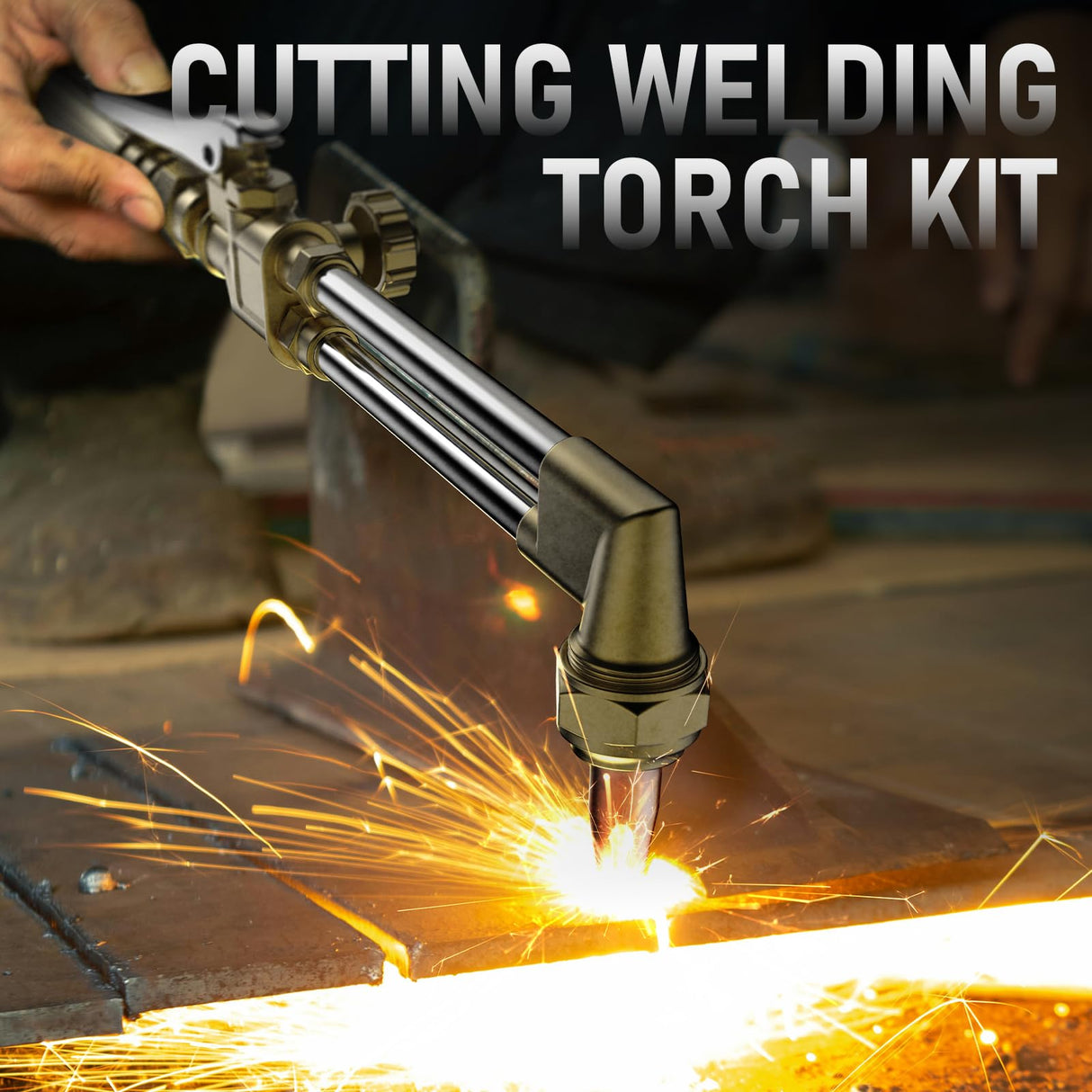 YESWELDER Oxygen & Acetylene Torch Kit, Welding Cutting Torch Kit, Gas Cutting Torch with Regulator Nozzles Hose Goggles YESWELDER