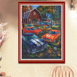 BOHADIY Diamond Painting Kits for Adults and Kids Cars Diamonds Art Paint with Diamonds Large Size Inch 5d Diamond Painting Crystal Diamond Cross DIY 5D Round Full Drill Art 16 × 12in BOHADIY