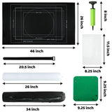 Portable Puzzle Mat Roll Up - with 9 Glue Sheets, Sorting Trays, Hand Pump, Inflatable Tube, and Storage Bag - Perfect for Kids and Adults (Black, 1500pcs) FELIZROCA