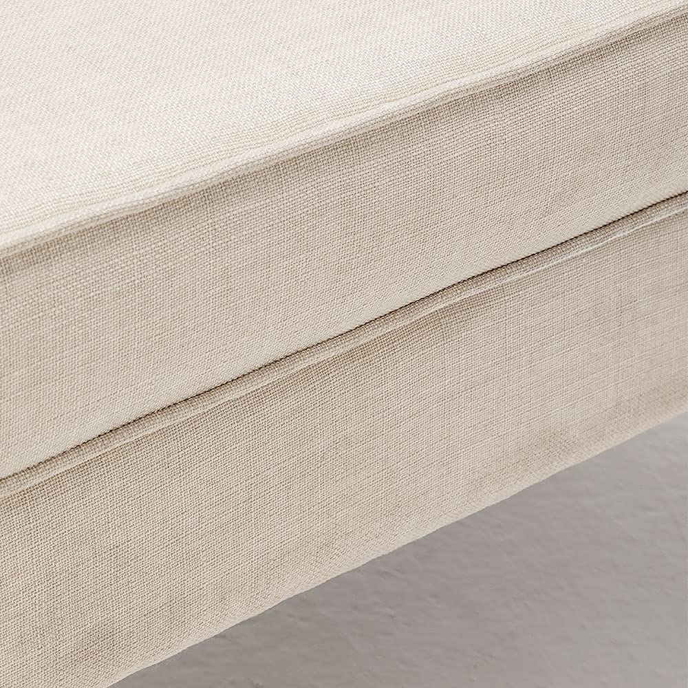 Andeworld Modern Tufted Loveaseat Settee Sofa Bench High Back with Arms Upholstered Couch for Dining Living Room Hallway or Entryway Seating,Beige Andeworld