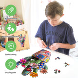 Mys Aurora Puzzles for Adults Cactus Flower Wooden Puzzles, 500 Pieces Unique Shaped Liberty Jigsaw Puzzles, Birthday for Adults and Kids, Fun Challenge Family Game 16.7'' x 23.4'' Mys Aurora