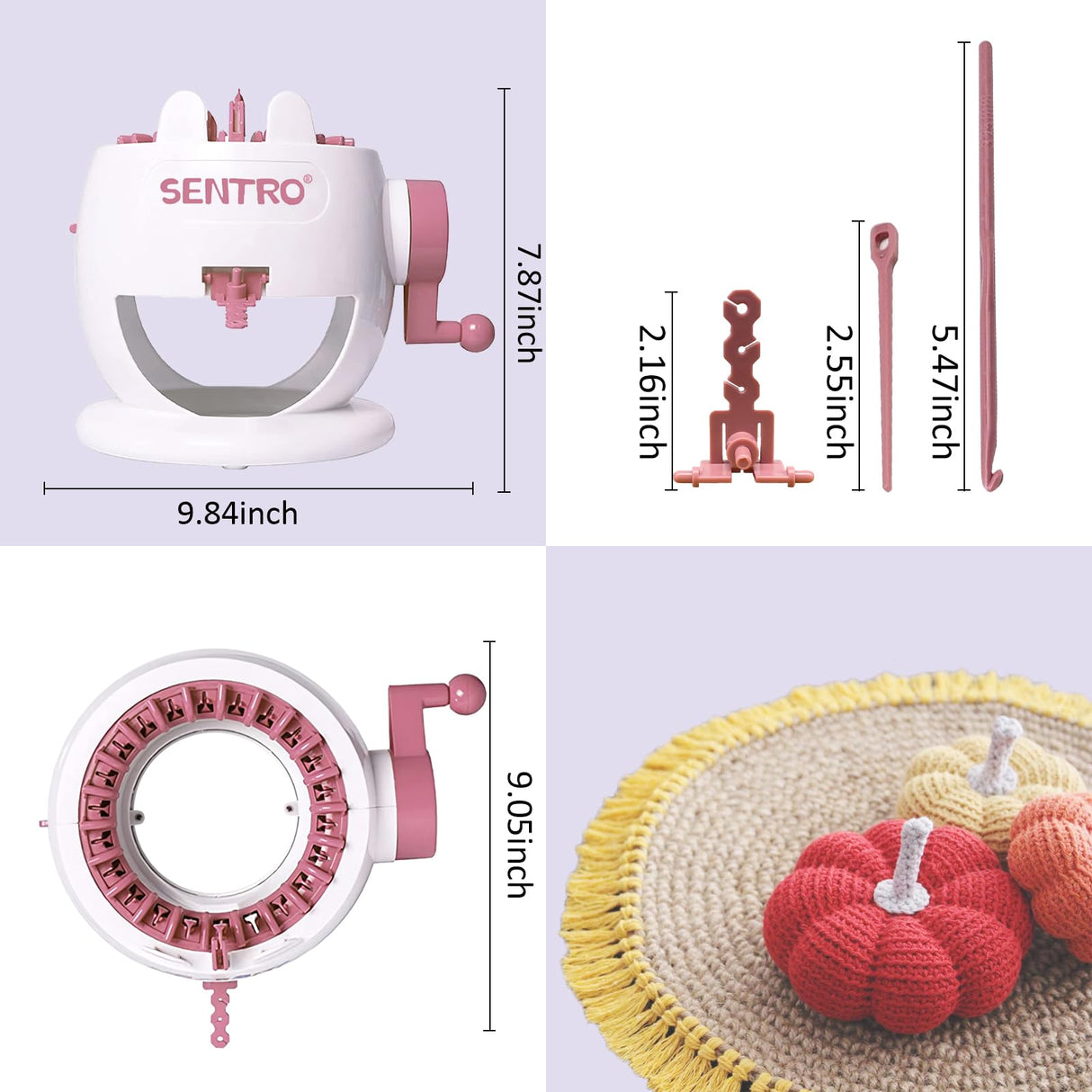 SENTRO Knitting Machine 22 Needles, Smart Circle Knit Loom Machine,DIY Knitting Crochet Machine for Adults and Kids ﻿ SENTRO