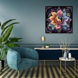 MOMDEDP Mandala Diamond Painting Kits for Adults, 5D Flower Full Drill Diamond Art, DIY Mandala Diamond Art Kit Gem Art for Home Wall Decor 12 X12in Animal MOMDEDP