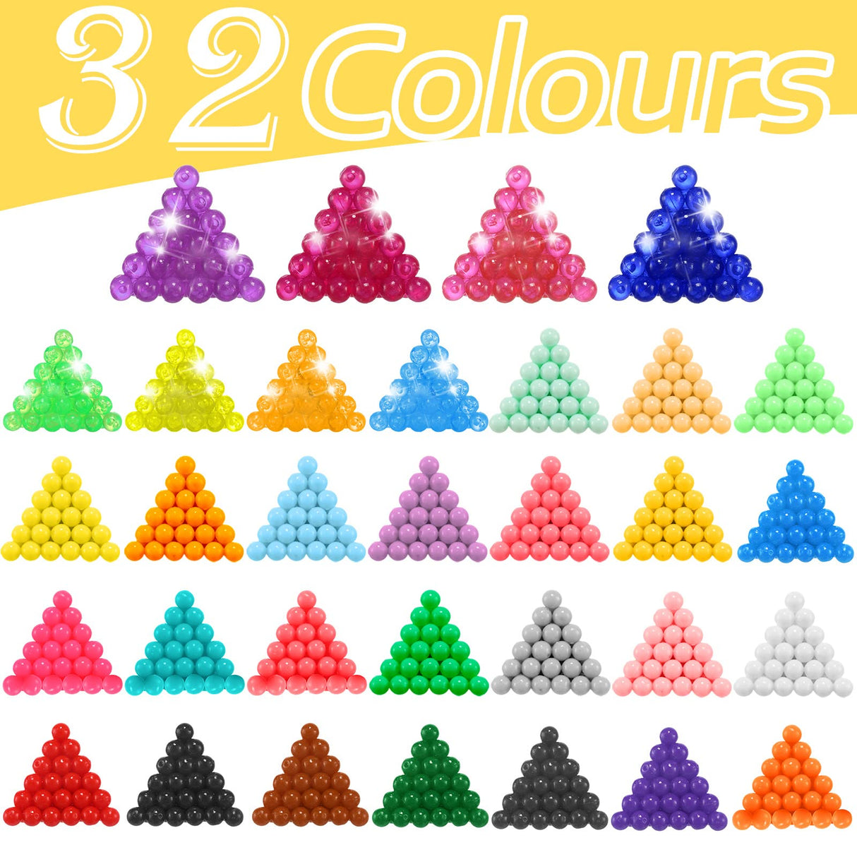 Eenua Non-Iron Fuse Beads Kit 3220 Pcs Beads in 32 Colors Unlimited Creativity Starter Kit Eenua