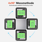 Abizarch Digital Angle Finder Magnetic Angle Gauge LCD Digital Level tool Protractor Inclinometer Level Box Backlit Portable Angle Measurement Tool Battery Operated for Carpentry Building Abizarch