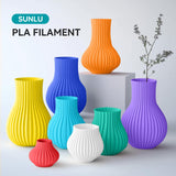 250g PLA Filament 1.75mm Bundle, SUNLU 3D Printer Filament Neatly Wound, Individually Vacuum Packed, 250g Spool, 8 Rolls, White+Red+Orange+Yellow+Green+Blue+Cyan+Purple YOOPAI