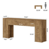 Tribesigns 71-Inch Long Console Table for Entryway, Farmhouse Sofa Console Behind Couch, Entry Table for Hallway, Foyer, Living Room, Burlywood Tribesigns